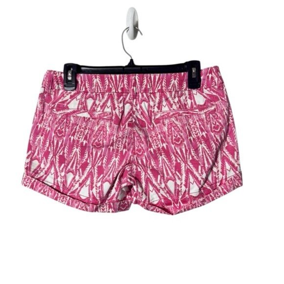American Eagle Midi Shorts 4 Stretch Low Rise Pink Aztec Beachy Festival… - Picture 2 of 7